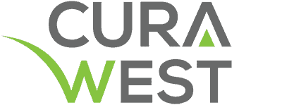 CuraWest Logo w400 A logo for CuraWest, a medical detox facility for the treatment of drug and alcohol addiction in Denver, Colorado.